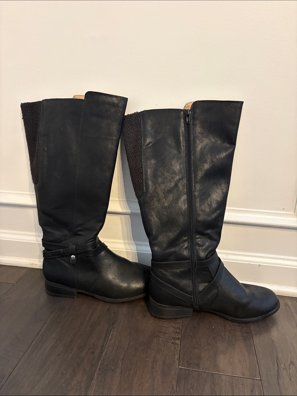 Knee High Black Riding Boots
